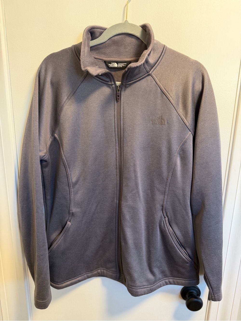 The North Face women’s Full-Zip Fleece Jacket in purple/Gray